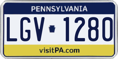 PA license plate LGV1280