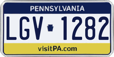 PA license plate LGV1282