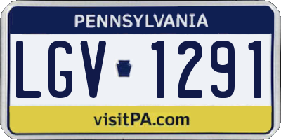 PA license plate LGV1291