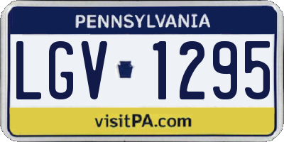 PA license plate LGV1295