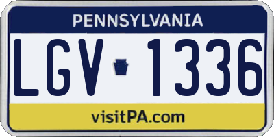 PA license plate LGV1336