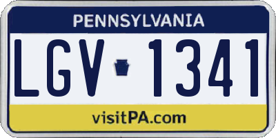 PA license plate LGV1341