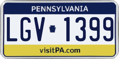 PA license plate LGV1399