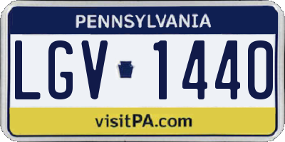 PA license plate LGV1440