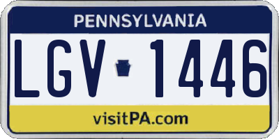 PA license plate LGV1446