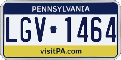 PA license plate LGV1464