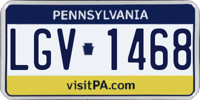 PA license plate LGV1468