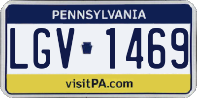 PA license plate LGV1469