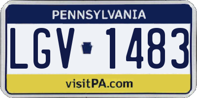 PA license plate LGV1483