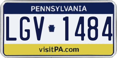 PA license plate LGV1484