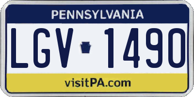 PA license plate LGV1490