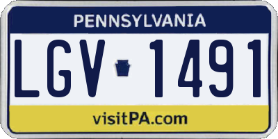 PA license plate LGV1491