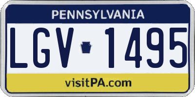 PA license plate LGV1495