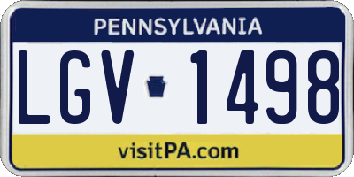 PA license plate LGV1498