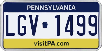 PA license plate LGV1499