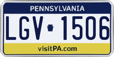 PA license plate LGV1506