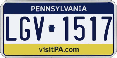 PA license plate LGV1517