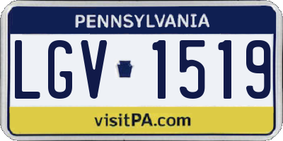PA license plate LGV1519