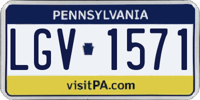 PA license plate LGV1571