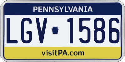 PA license plate LGV1586