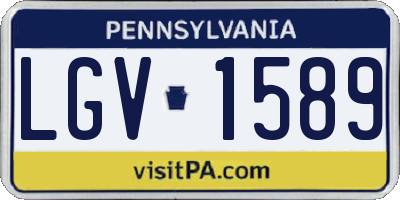 PA license plate LGV1589