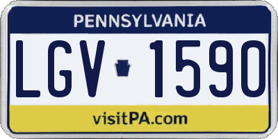 PA license plate LGV1590