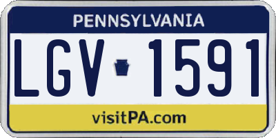 PA license plate LGV1591