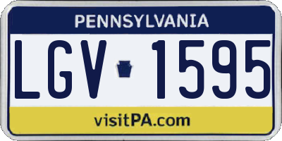 PA license plate LGV1595