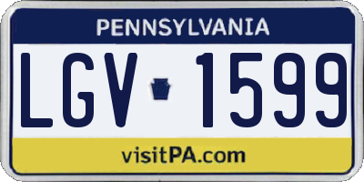 PA license plate LGV1599