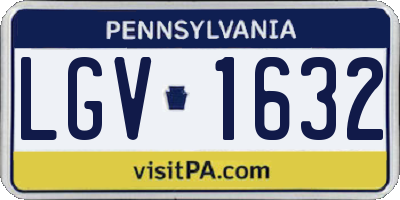 PA license plate LGV1632