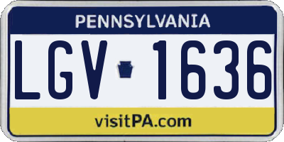 PA license plate LGV1636