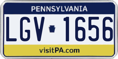 PA license plate LGV1656