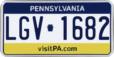 PA license plate LGV1682