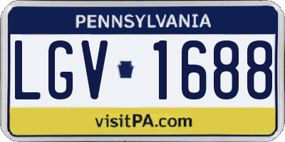 PA license plate LGV1688