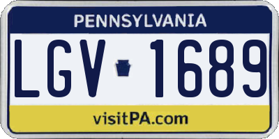 PA license plate LGV1689