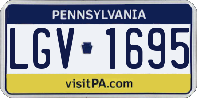 PA license plate LGV1695