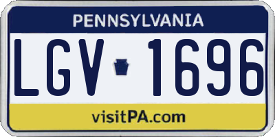 PA license plate LGV1696