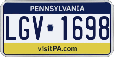 PA license plate LGV1698