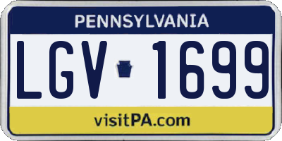PA license plate LGV1699