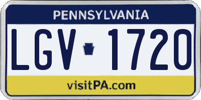 PA license plate LGV1720