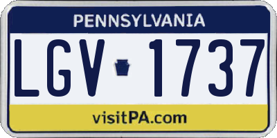 PA license plate LGV1737