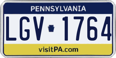 PA license plate LGV1764