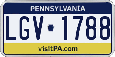 PA license plate LGV1788