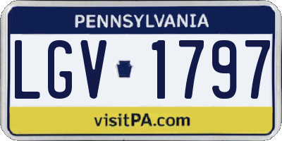 PA license plate LGV1797