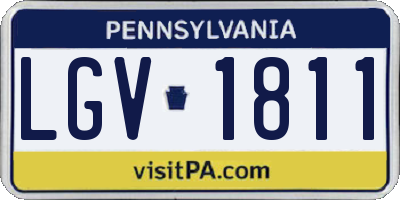 PA license plate LGV1811