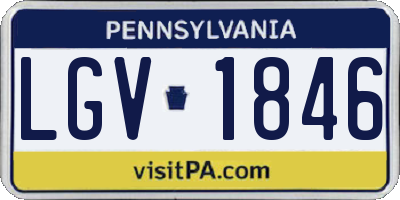 PA license plate LGV1846