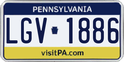 PA license plate LGV1886