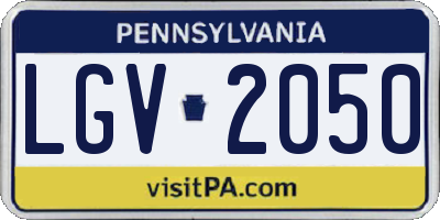 PA license plate LGV2050