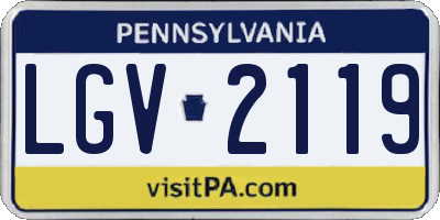 PA license plate LGV2119