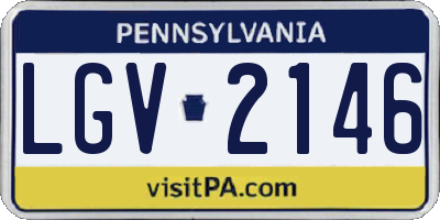 PA license plate LGV2146